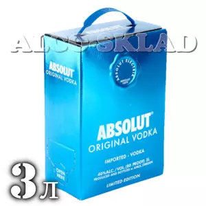 Горілка Абсолют (Absolut) 3 л у тетрапаку